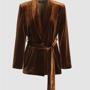 Cider Brown Velvet Blazer- wear with or without the tie- Beautiful!